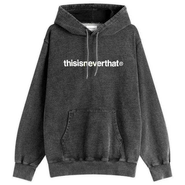 thisisneverthat Men's T-Logo Hoodie Washed Black