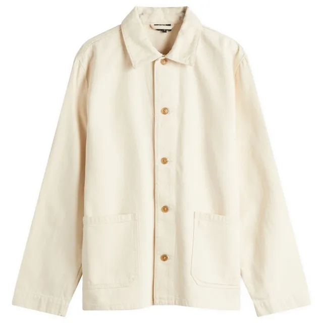 Asics A.P.C. Men's Embroidered Kerlouan Work Jacket Ecru