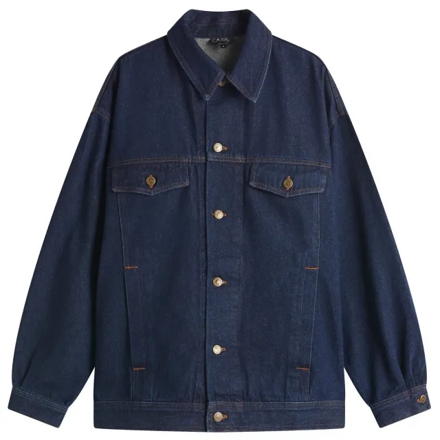 A.P.C. Men's Elvis Denim Jacket Washed Indigo