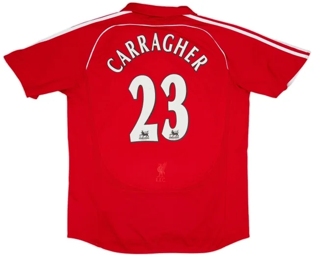 adidas 2006-08 Liverpool Home Shirt Carragher #23 - 6/10 - (XL)