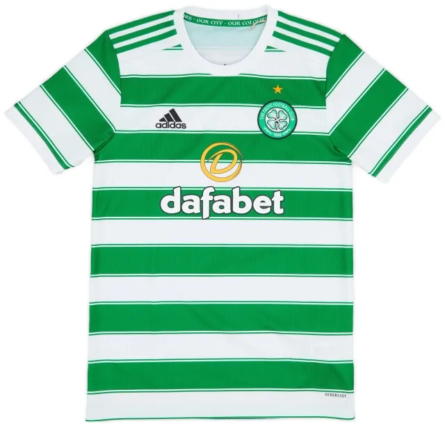 adidas 2021-22 Celtic Home Shirt - 9/10 - (S)