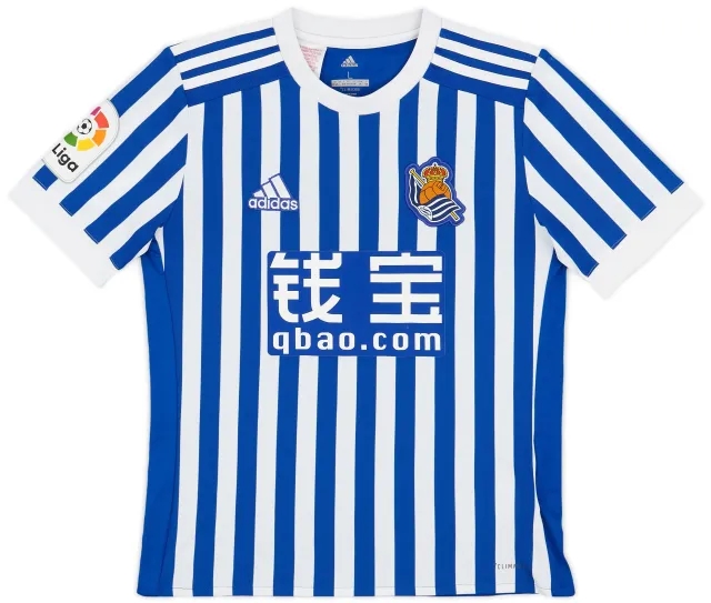adidas 2017-18 Real Sociedad Home Shirt - 9/10 - (L.Boys)