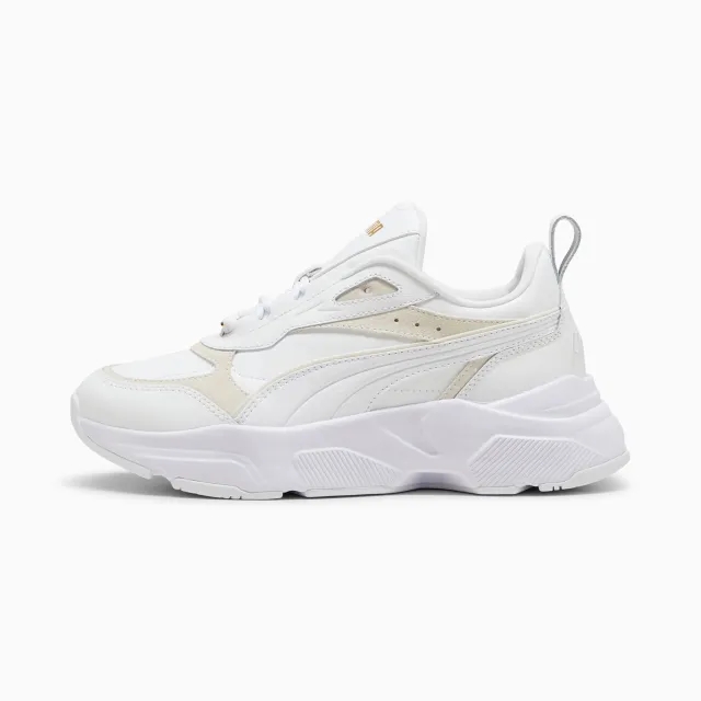 PUMA Cassia Lux Sneakers Unisex, White/Alpine Snow/Gold