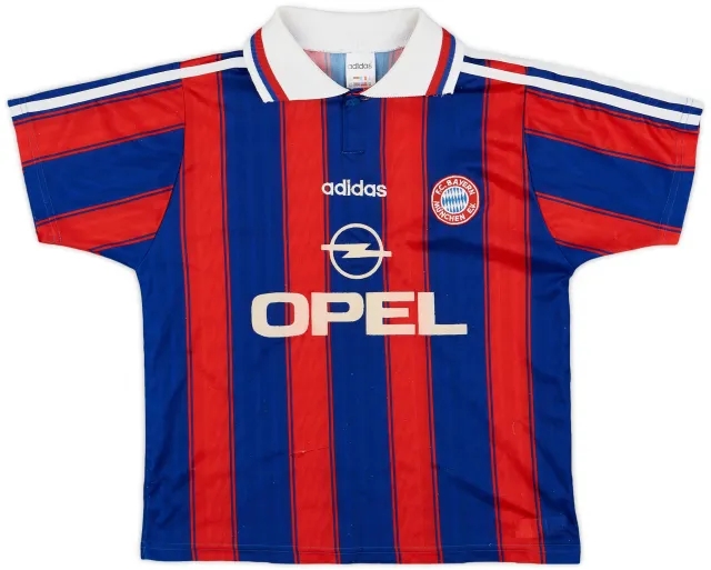 adidas Bayern Munich Boys SS Home Shirt 1995/97