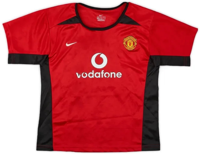 Nike 2002-04 Manchester United Home Shirt - 5/10 - (5-6 Years)