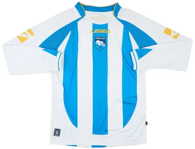 Legea 2009-10 Pescara Home L/S Shirt - 8/10 - (L)