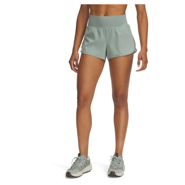 Women's  Under Armour  Launch Pro 3'' Shorts Silica Green / Reflective XS