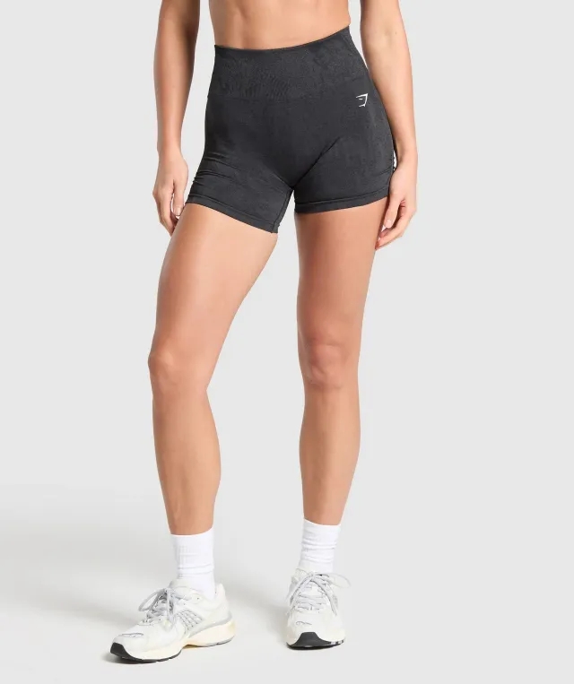 Gymshark Adapt Camo Seamless Shorts - Asphalt Grey/Black