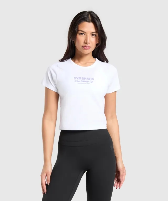 Gymshark EST 2012 Graphic Baby T-Shirt - White