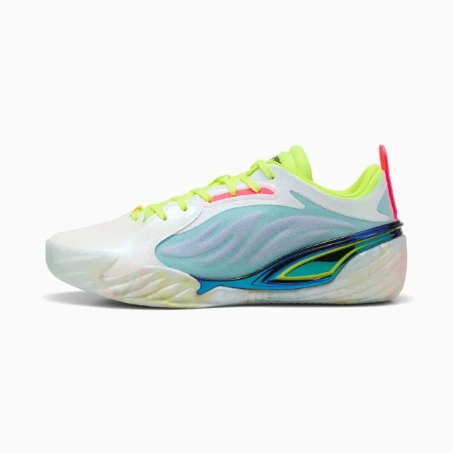 PUMA All-Pro Nitro™ Elite Basketball Shoes Unisex, Light Aqua/Yellow Alert