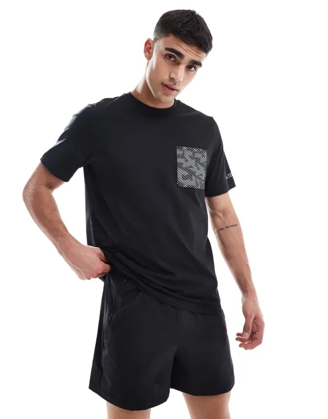 Adidas Outdoor Terrex T-Shirt With Patch Pocket In Black