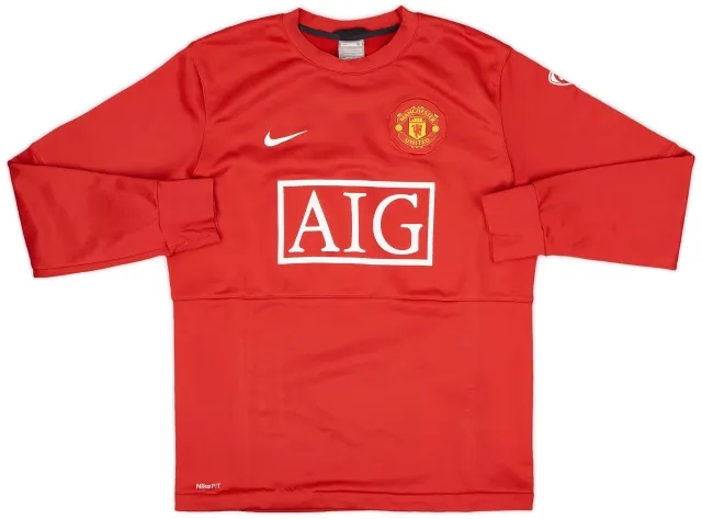 2009-10 Manchester United Nike Sweat Top - 8/10 - (S)