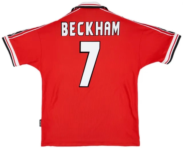 Umbro 1998-00 Manchester United Home Shirt Beckham #7 - 5/10 - (L)