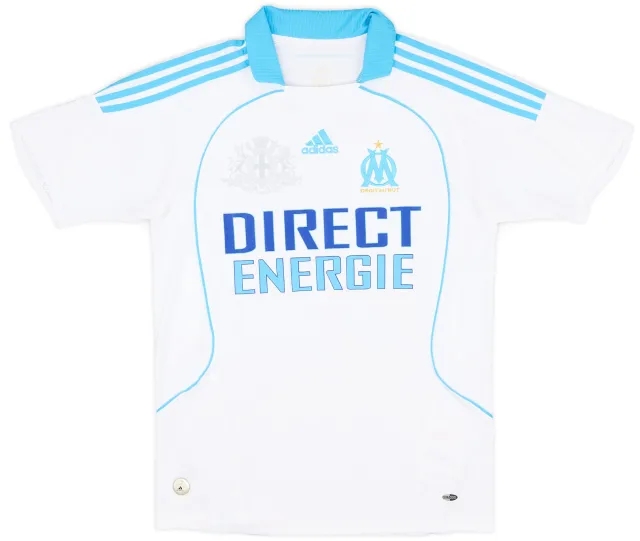 adidas 2008-09 Olympique Marseille Home Shirt - 9/10 - (XL.Boys)