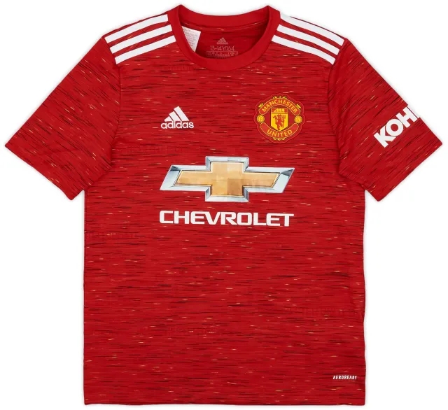 adidas 2020-21 Manchester United Home Shirt - 8/10 - (L.Boys)