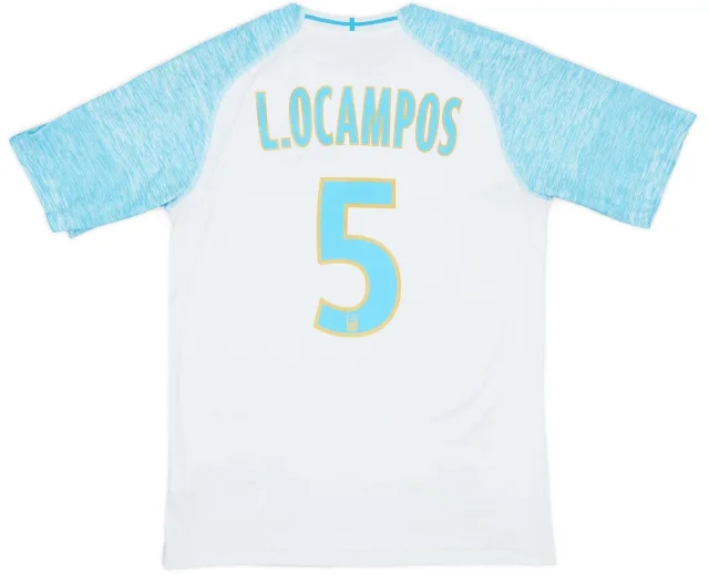 Puma 2018-19 Olympique Marseille Home Shirt L.Ocampos #5 - 5/10 - (M)