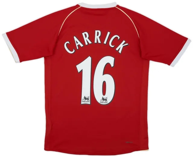 Nike 2006-07 Manchester United Home Shirt Carrick #16 - 7/10 - (XL.Boys)