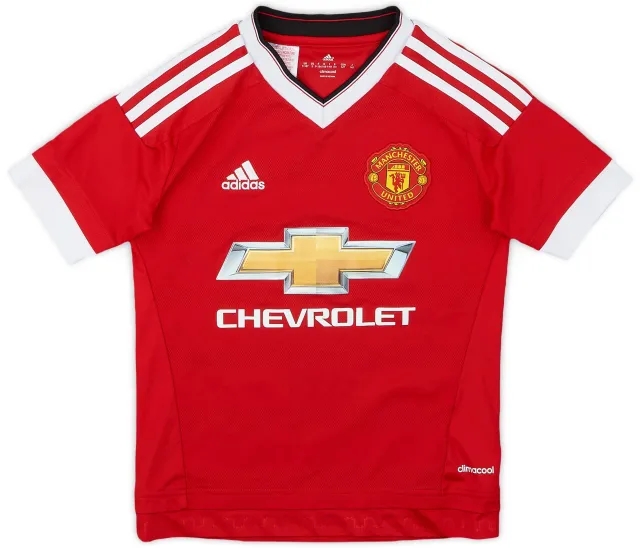 adidas 2015-16 Manchester United Home Shirt - 8/10 - (S.Boys)