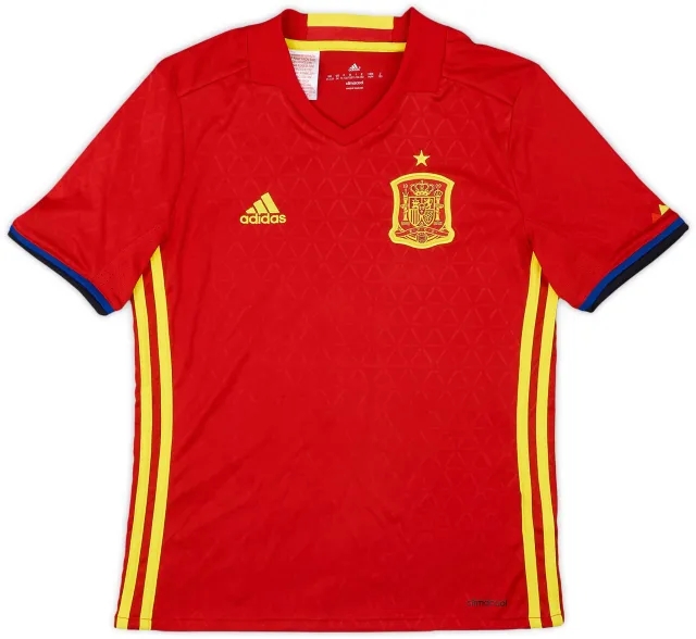 adidas 2016-17 Spain Home Shirt - 8/10 - (M.Boys)