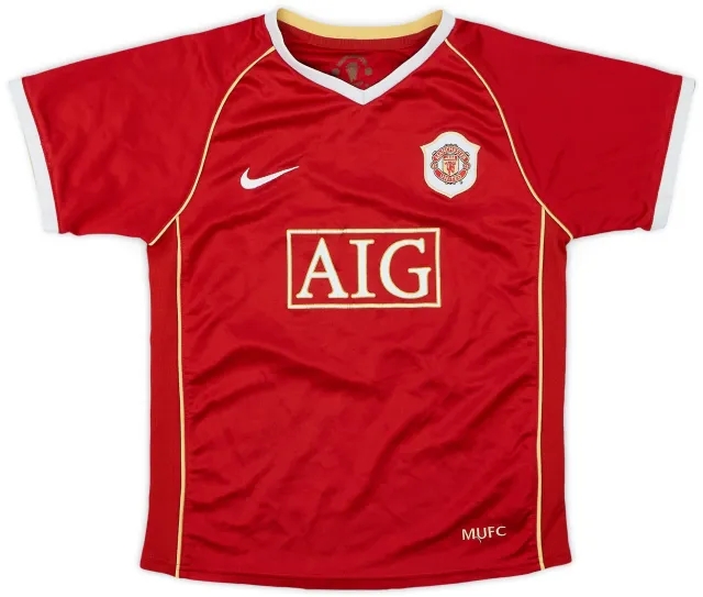 Nike 2006-07 Manchester United Home Shirt - 6/10 - (6-7Years)