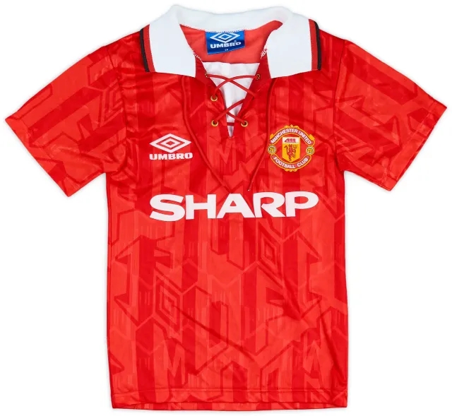 Umbro 1992-94 Manchester United Home Shirt - 8/10 - (S.Boys)