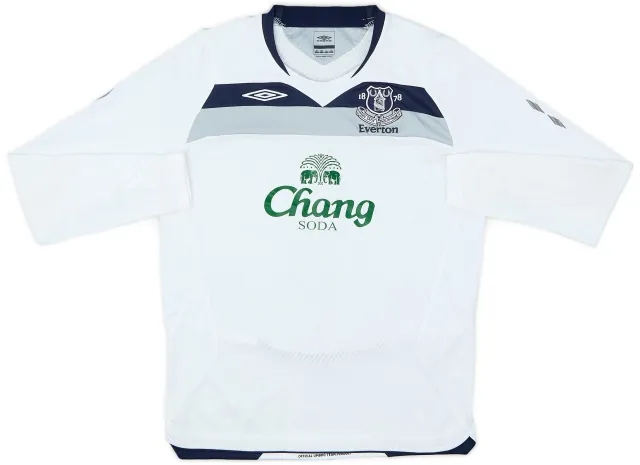 Umbro 2008-09 Everton Away L/S Shirt - 8/10 - (L.Boys)
