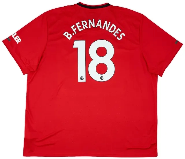 adidas 2019-20 Manchester United Home Shirt B.Fernandes #18 - 9/10 - (3XL)