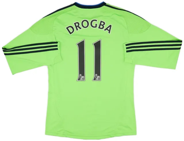 adidas 2010-11 Chelsea Third L/S Shirt Drogba #11 - 7/10 - (M)