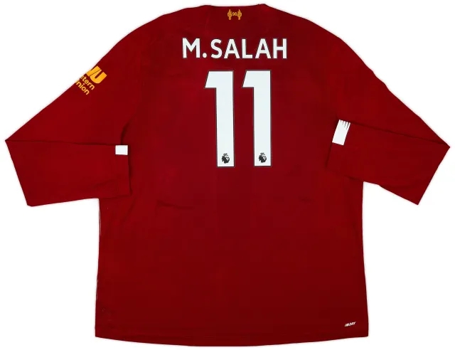 NewBalance 2019-20 Liverpool Home L/S Shirt M.Salah #11 - 9/10 - (XXL)