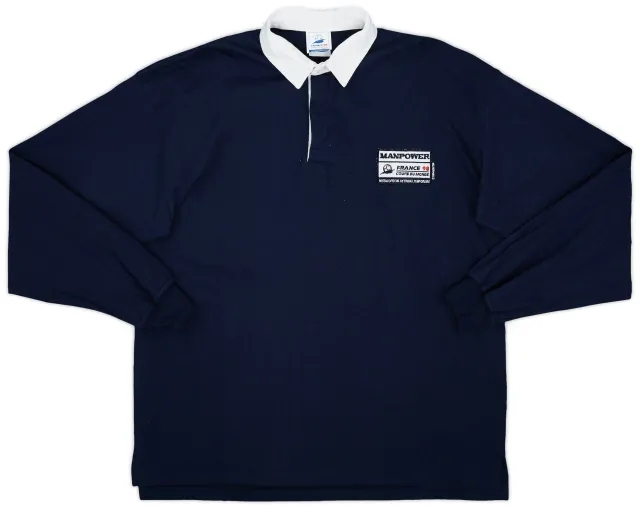 Polo Shirts 1998 France 98 Coupe du Monde Rugby Polo L/S Shirt - 9/10 - (XL)