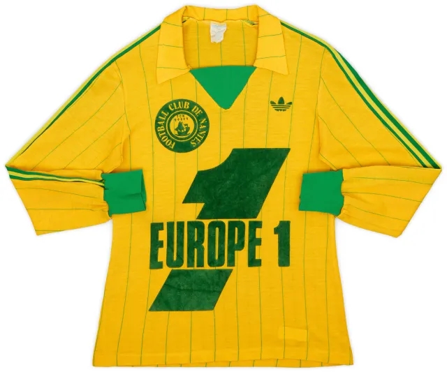adidas 1980-81 Nantes Home L/S Shirt - 6/10 - (L.Boys)