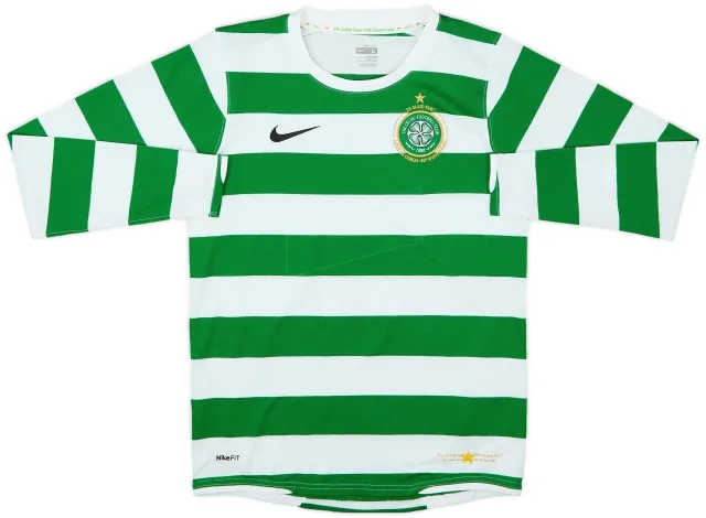 Nike 2007-08 Celtic Home L/S Shirt - 4/10 - (L.Boys)