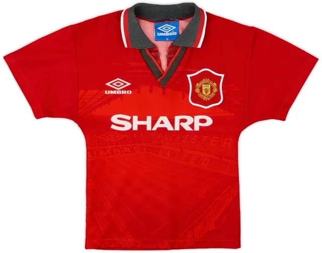 Umbro 1994-96 Manchester United Home Shirt - 9/10 - (S.Boys)