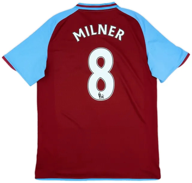 Nike 2008-09 Aston Villa Home Shirt Milner #8 - 5/10 - (M)