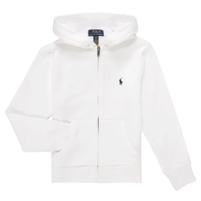 Polo Ralph Lauren  LS FZ HOOD-KNIT SHIRTS-SWEATSHIRT  girls's Children's Sweatshirt in White