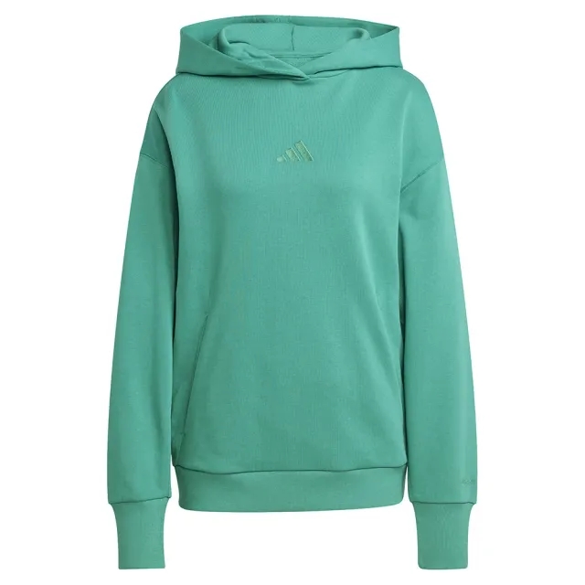 adidas Women's ALL SZN French Terry Loose Hoodie - Semi Court Green -  Size: XXS