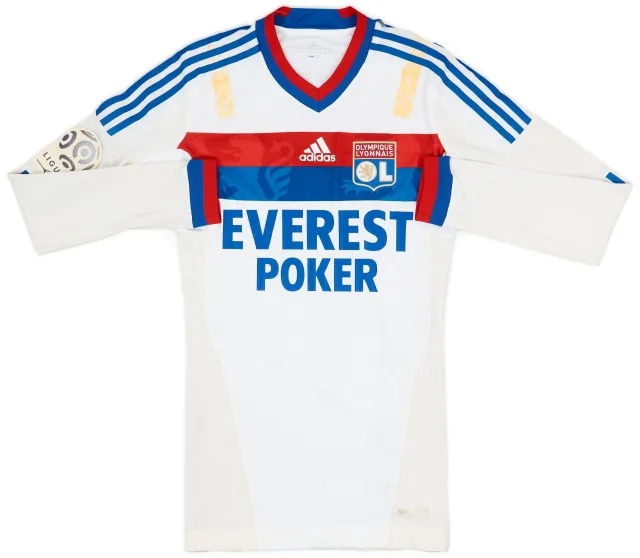 adidas 2011-12 Lyon Player Issue Home L/S Shirt - 6/10 - (M)