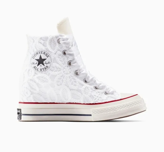 Converse Chuck 70 Wedge Platform Romantic Lace - White