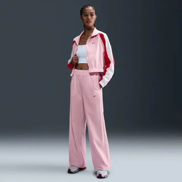 Nike Sportswear Women's Woven Trousers - Pink - Nylon/Elastane