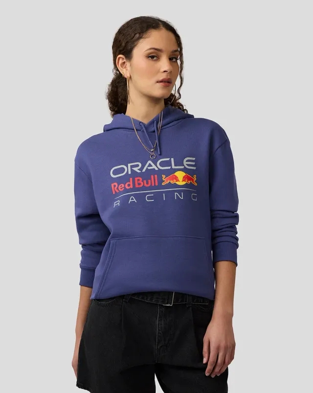 Castore Oracle Red Bull Racing Unisex Large Front Logo Hoodie - Night Sky