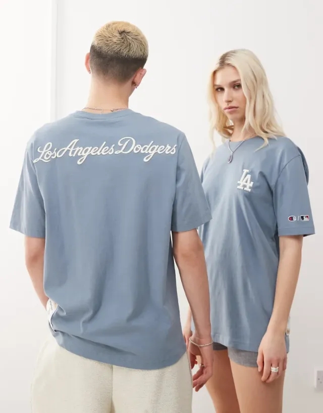 Champion Unisex Short Sleeve Tee In Blue