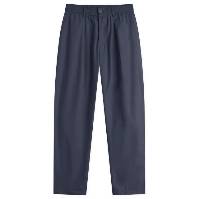 Universal Works Men's Recycled Poly Tech Pleated Track Pant Navy