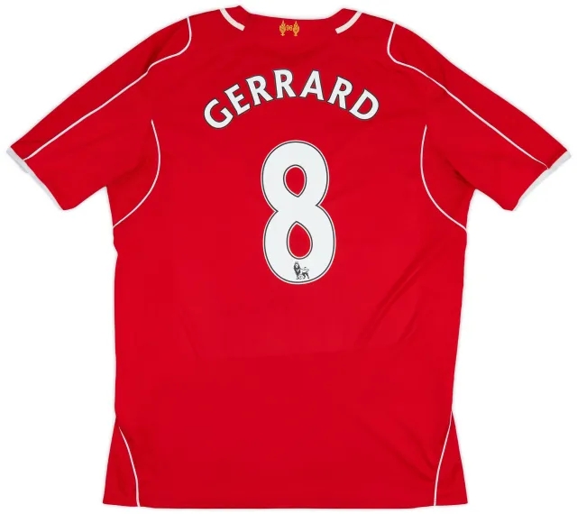 2014-15 Liverpool Home Shirt Gerrard #8 - 5/10 - (XL)
