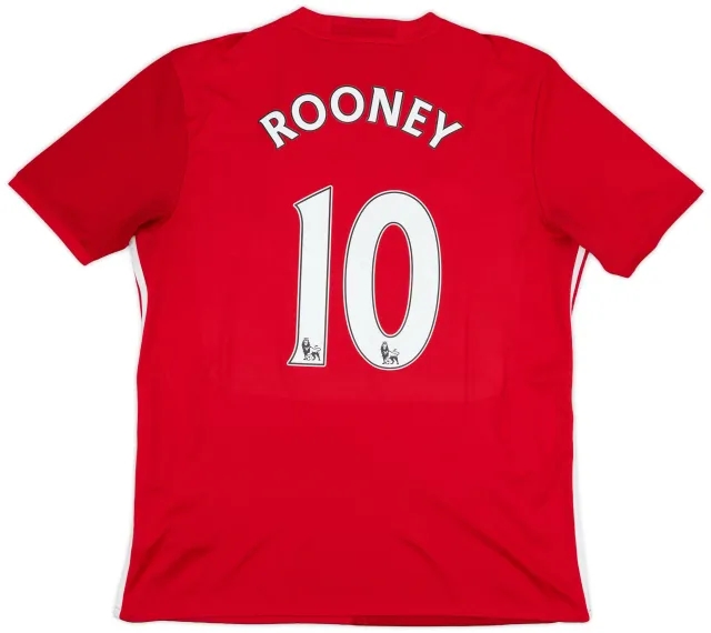 adidas 2016-17 Manchester United Home Shirt Rooney #10 - 6/10 - (L)