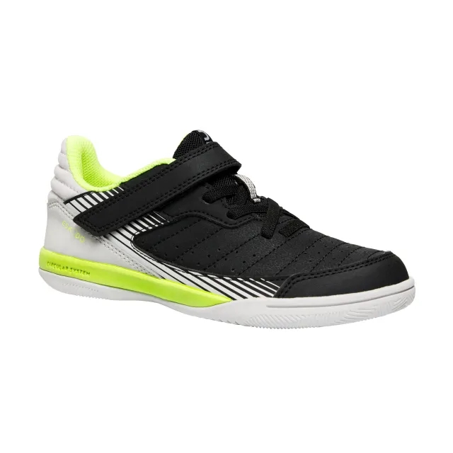 Kipsta Kids' Futsal Shoes Eskudo 500 Kd - Black/Yellow
