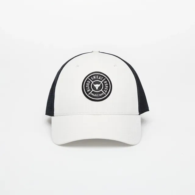 Under Armour Men's Project Rock Trucker Hat White Clay / Black / Black OSFM