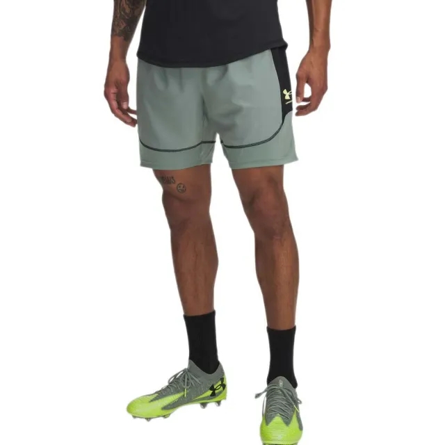 Men's  Under Armour  Challenger Pro Training Shorts Silica Green / Black / Sonic Yellow XXL