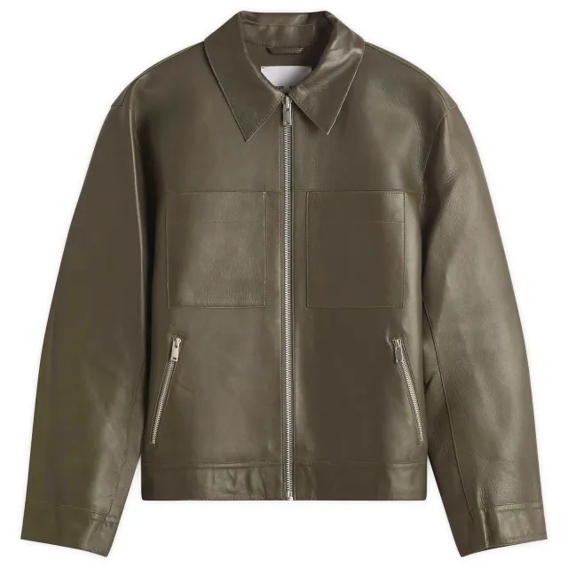Samsøe Samsøe Women's Sastevie Leather Jacket Beluga