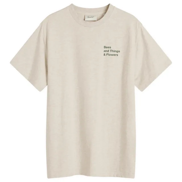 Foret Men's Farm T-Shirt Snow Mélange/Green