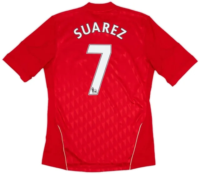 adidas 2010-12 Liverpool Home Shirt Suarez #7 - 6/10 - (S)